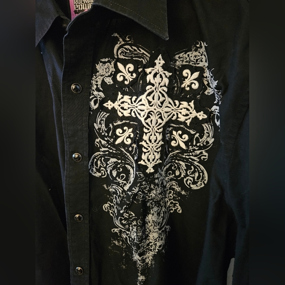 Rock & Roll Cowboy Men's Button down long-sleeved shirt - Picture 4 of 10